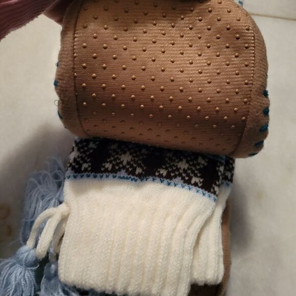 Muk Luks - Luk Ees Ladies Slipper Socks Reindeer design. Sz 5-7 - Picture 5 of 7